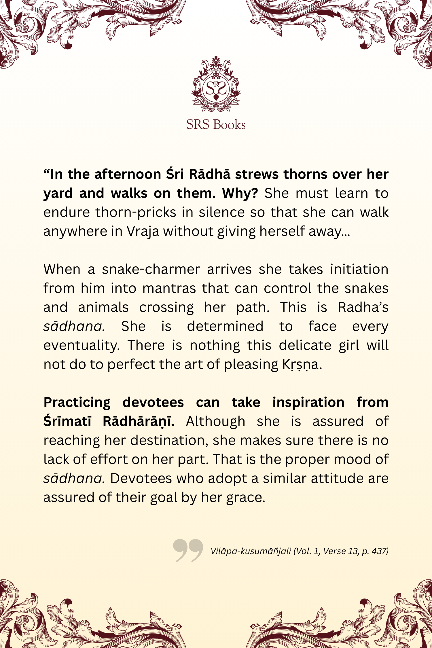 Śrī Vilāpa kusumāñjali of Raghunātha Dāsa Gosvāmī - Volume One