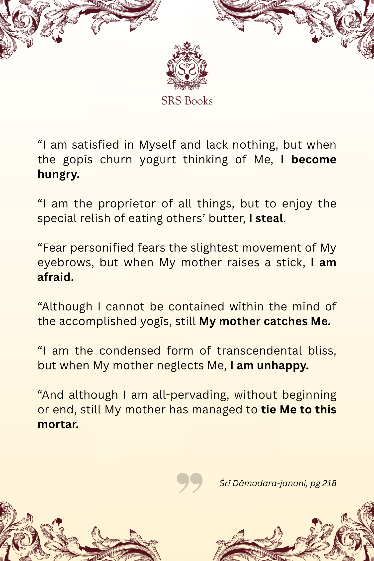 Śrī Dāmodara-jananī - Lord Dāmodara's Mother
